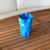 Tie-Dye Blue Fox Marine 16oz Silicone Cup